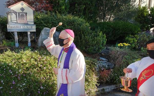 San Francisco archbishop performs exorcism at site of destroyed St. Junipero Serra statue