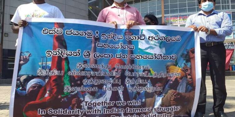 Sri Lankan activists pledge support for Indian farmers