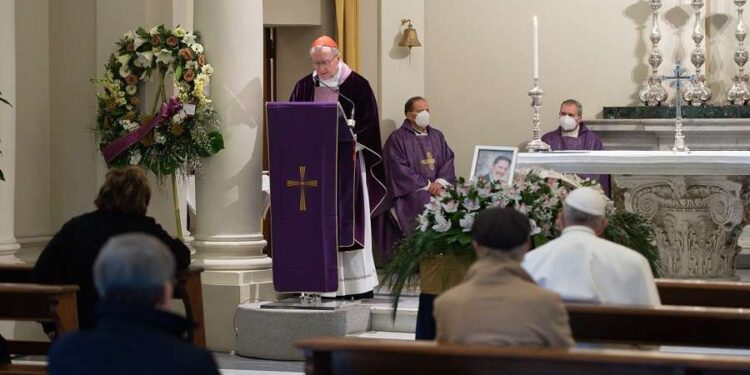 Pope Francis attends Vatican funeral of his personal physician