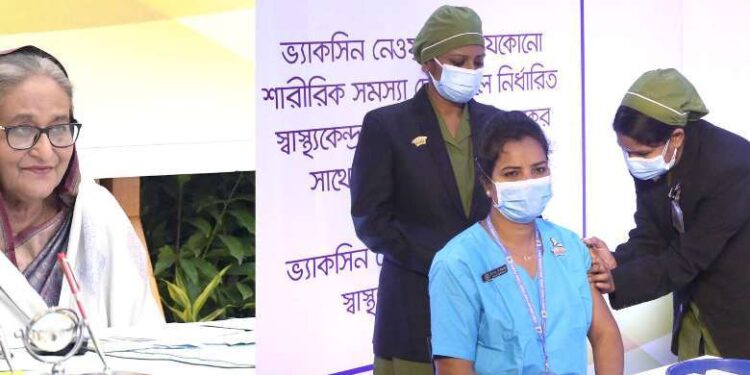 Catholic nurse gets first Covid-19 vaccine in Bangladesh