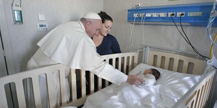Pope Francis prays for children suffering from rare diseases