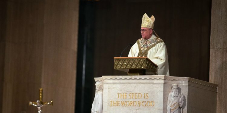 Archbishop Naumann criticizes Biden, hopes for change from courts at vigil Mass