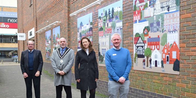 Historic mural panels bring Bishop’s Stortford twitchell up to date