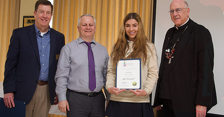 Aquinas senior feels ‘at home’ in Catholic art competition