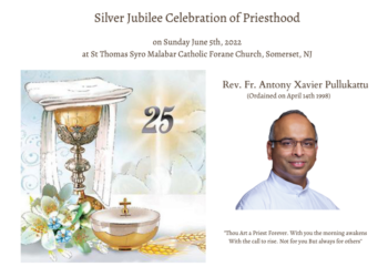 Fr. Antony Xavier Celebrates silver jubilee of priesthood