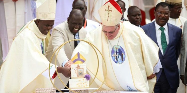 President of Kenya Hails Pioneer Catholic Bishop of Kitale Diocese as “a giant of faith”