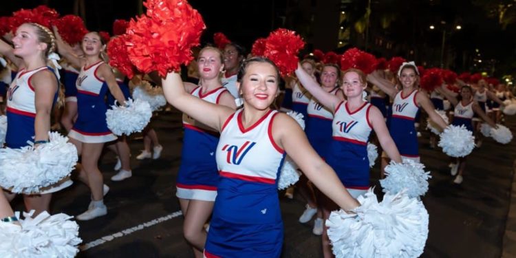 Alexandria students parade down Honolulu streets in a salute to service and sacrifice