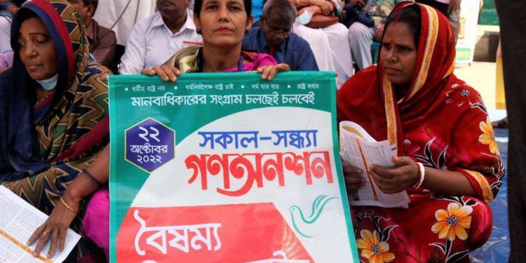 Bangladeshi’s minorities march for rights, protection