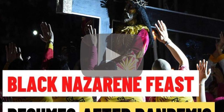 Philippine famed Black Nazarene feast resumes after pandemic