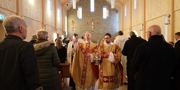 Norway monks consecrate new church in area of ancient ruins of Munkeby