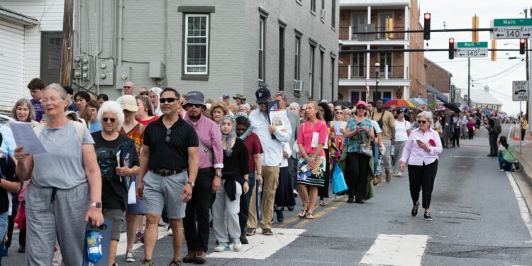 Pilgrims ‘in awe’ as over 1,000 arrive in tiny Maryland town for National Eucharistic Pilgrimage