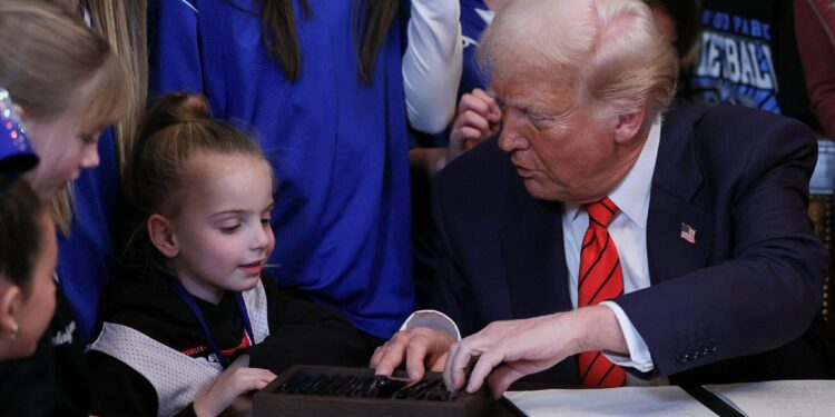 President Trump bars biological males from competing in women’s sports