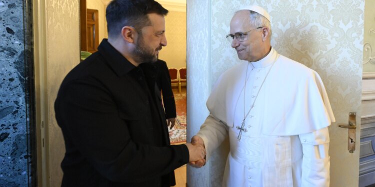 Pope Leo XIV receives Ukrainian president Volodymyr Zelenskyy at Castel Gandolfo