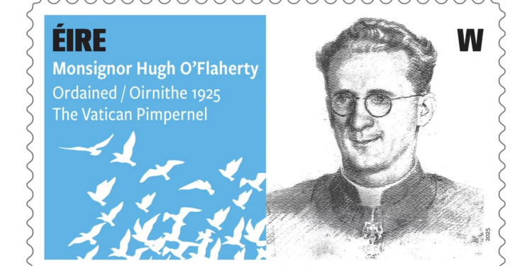 Irish postage stamp commemorates Monsignor Hugh O’Flaherty, Vatican priest who saved 6,500 Jews from Nazis