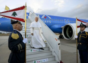 Pope Leo XIV arrives in Lebanon, bringing a message of peace to a nation scarred by war