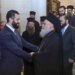 Syrian transitional president visits Greek Orthodox Patriarch John X Yazigi in Damascus