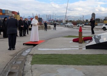 Pope Leo prays at Beirut blast site, meets families seeking justice
